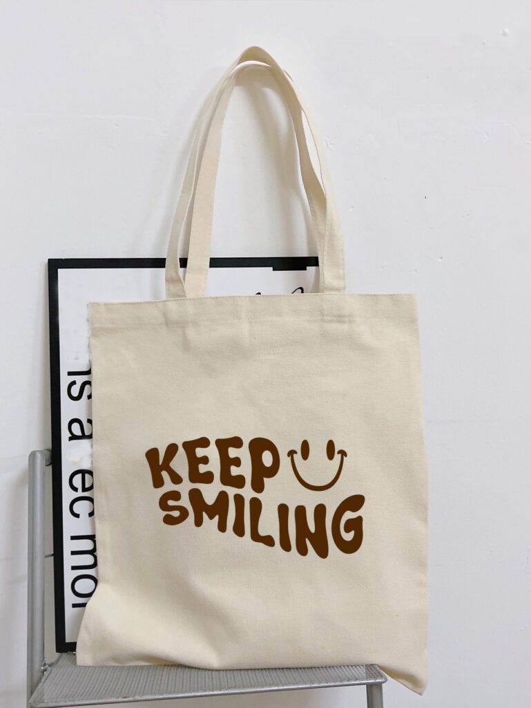 Expression & Slogan Graphic Shopper Bag